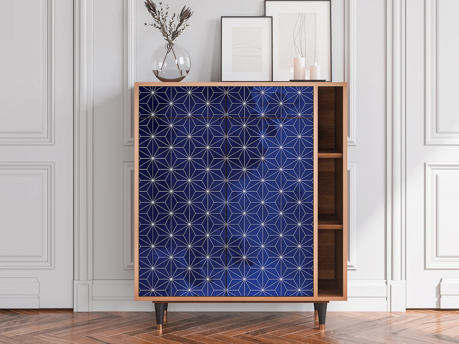 Dressoir - 96х110х41 cm - BS6 - Milky Way, Walnoot