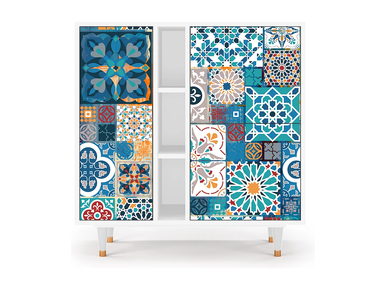 Kredens - 94х96х41 cm - BS5 - Moroccan Market, Biały