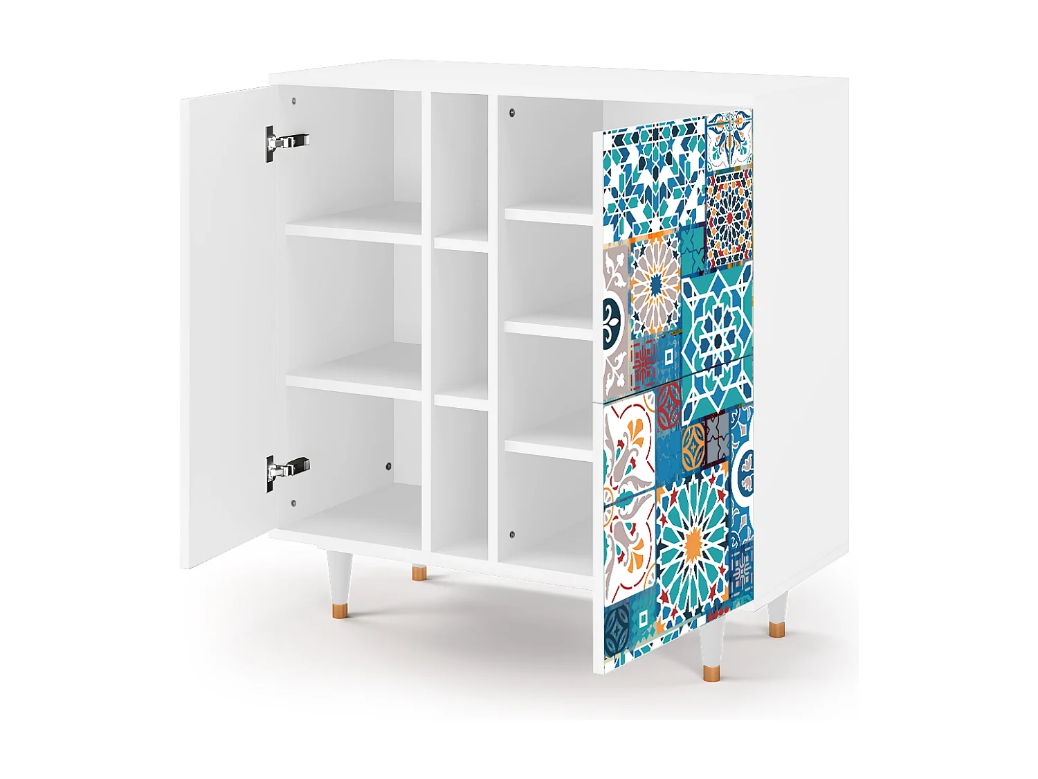 Kredens - 94х96х41 cm - BS5 - Moroccan Market, Biały