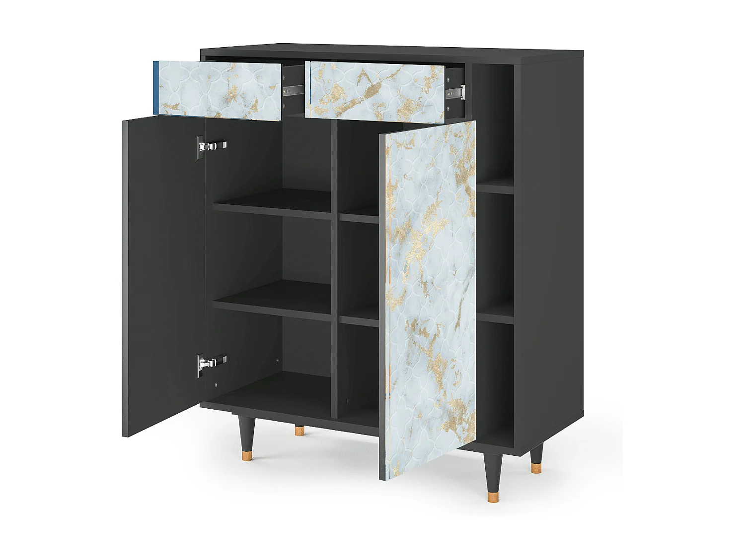 Sideboard - 96х110х41 cm - BS6 - Golden Waves, Anthrazit