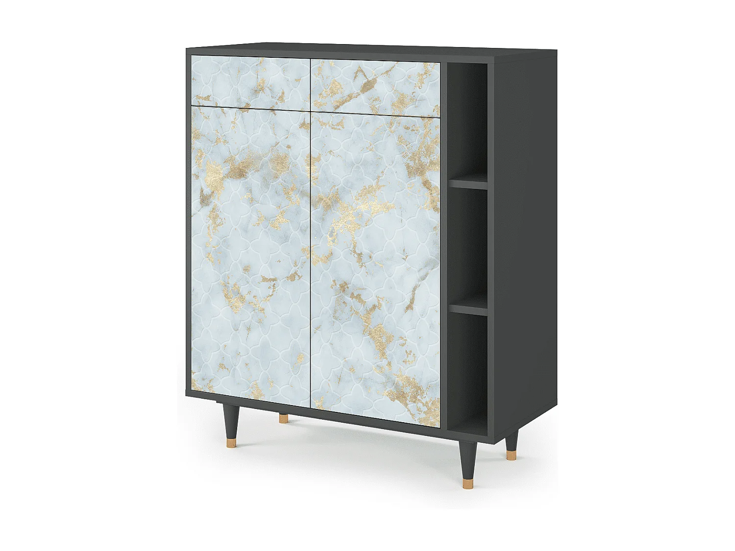 Buffet - 96х110х41 cm - BS6 - Golden Waves, Anthracite