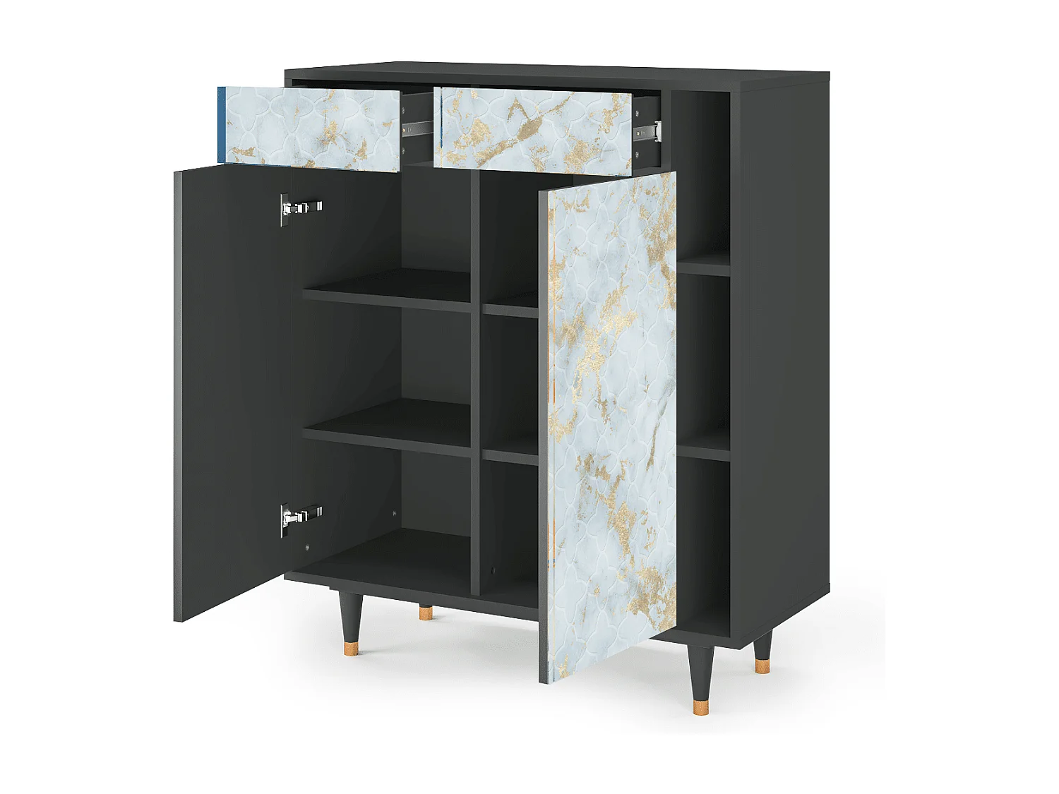 Buffet - 96х110х41 cm - BS6 - Golden Waves, Anthracite