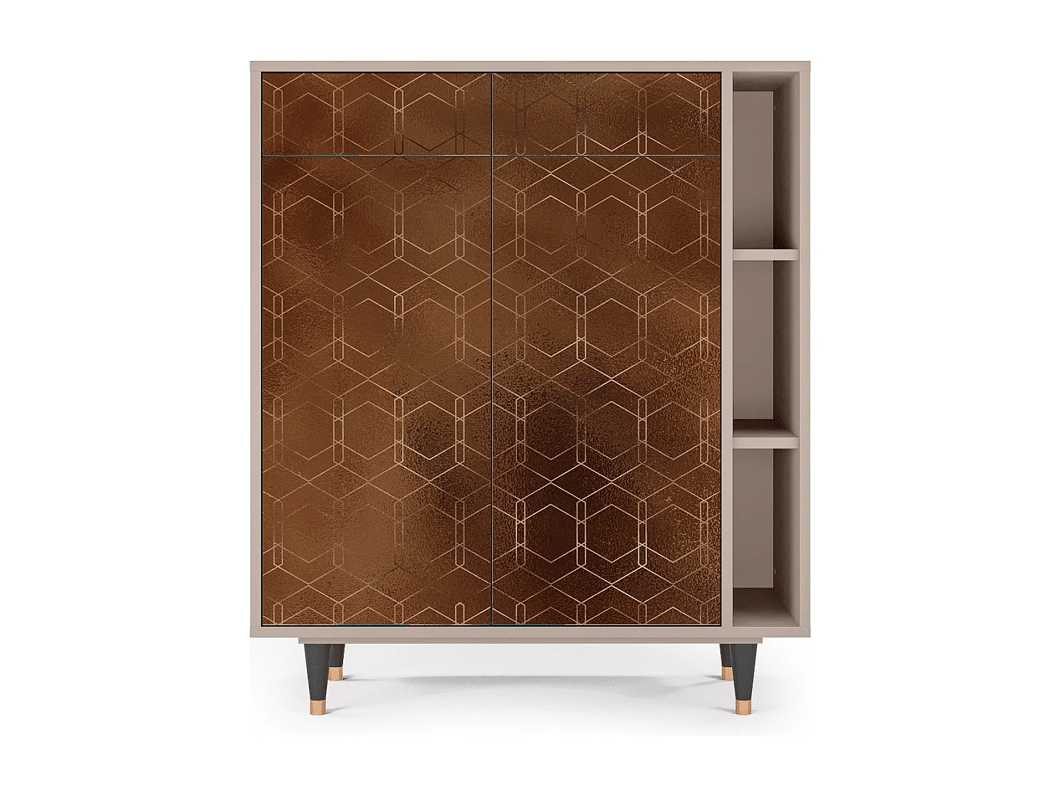 Kredens - 96х110х41 cm - BS6 - Chocolate Bar, Latte