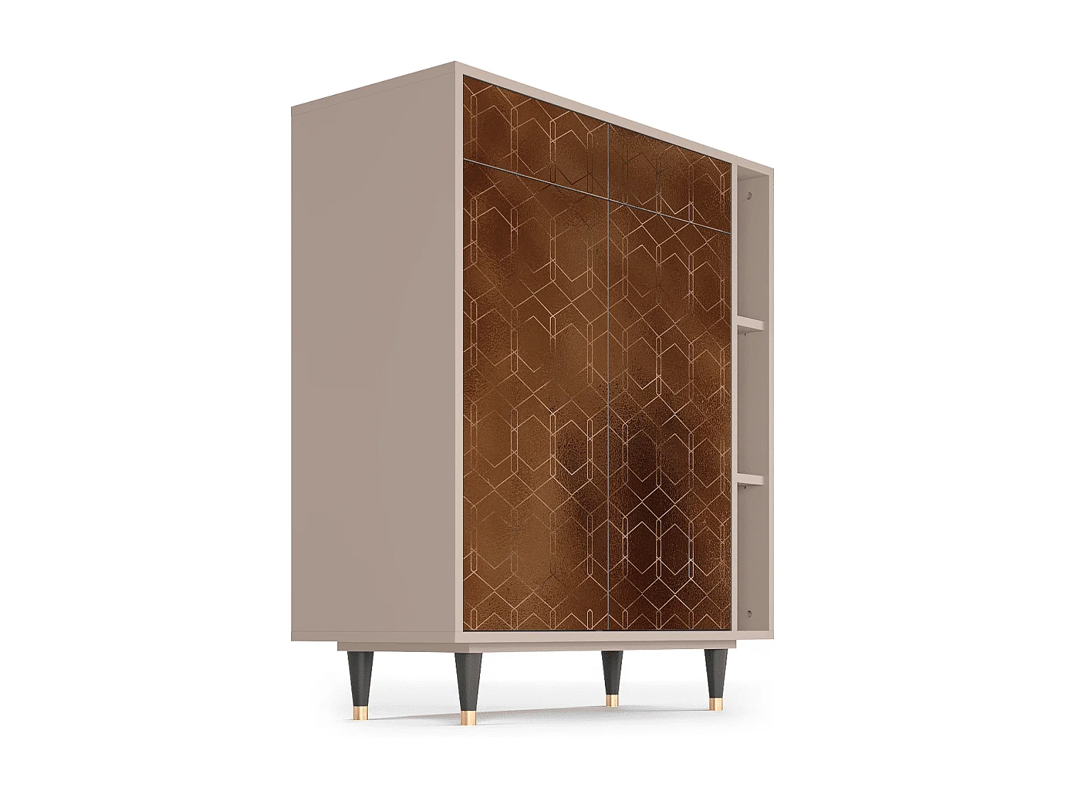 Kredens - 96х110х41 cm - BS6 - Chocolate Bar, Latte