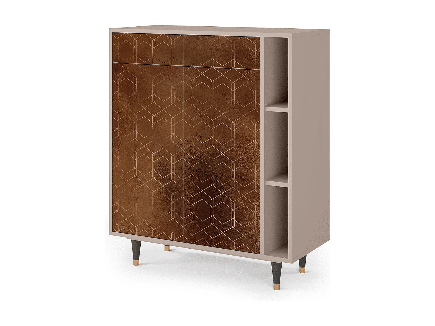 Kredens - 96х110х41 cm - BS6 - Chocolate Bar, Latte