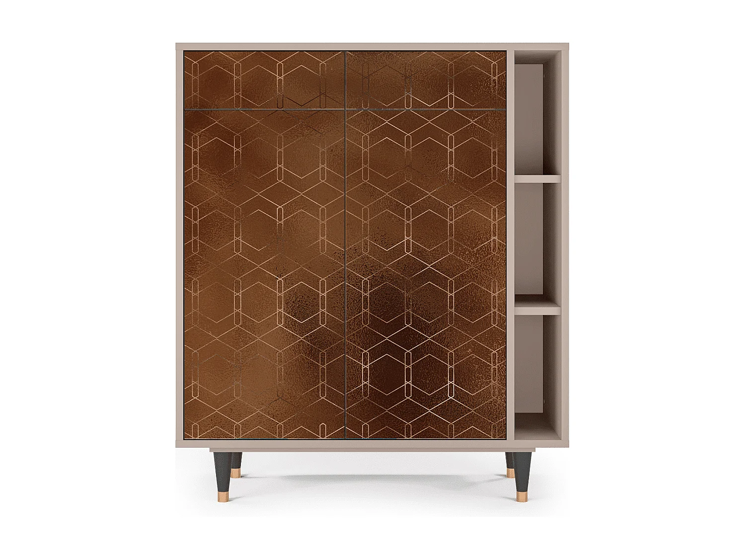 Kredens - 96х110х41 cm - BS6 - Chocolate Bar, Latte