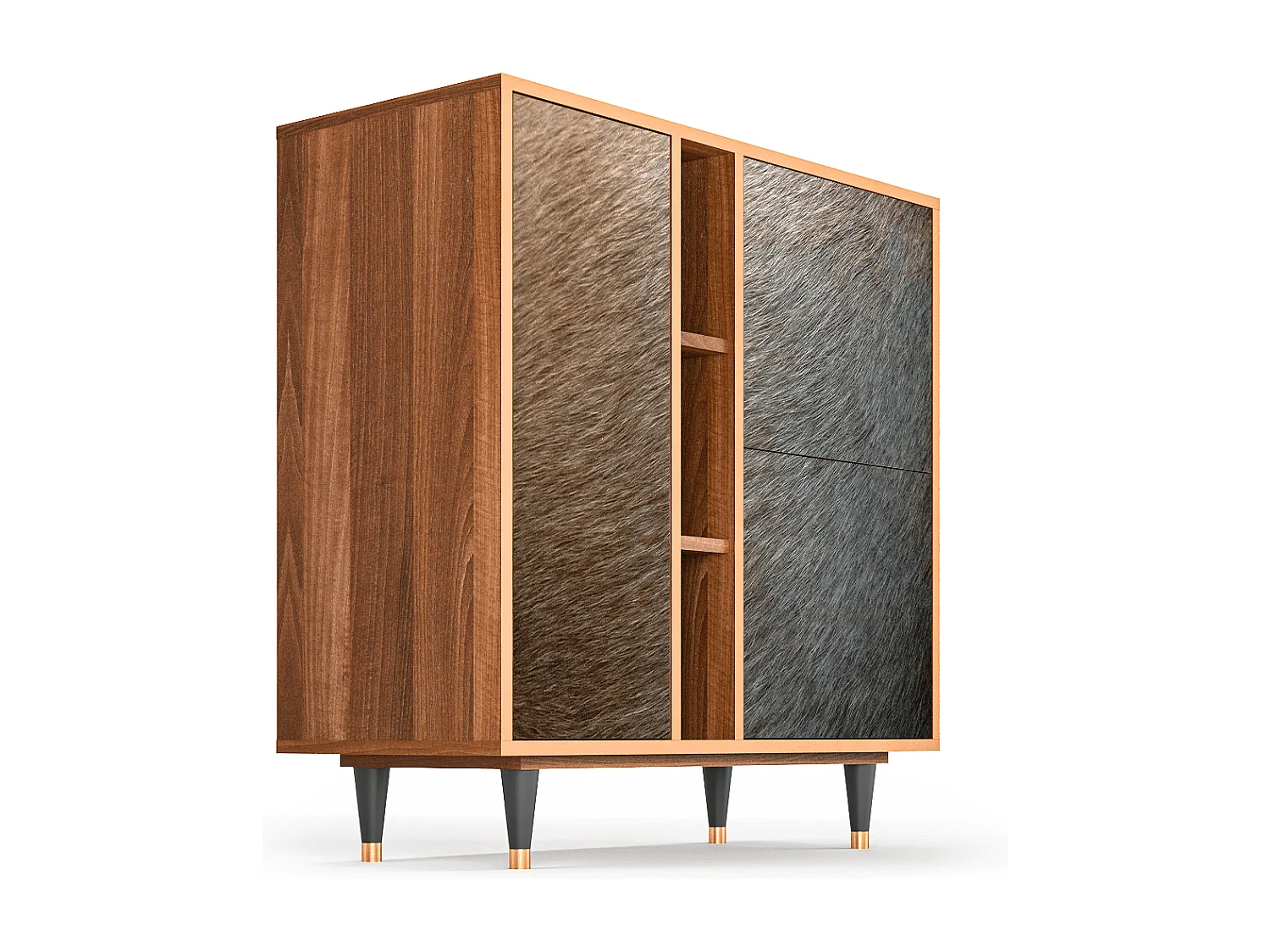 Sideboard - 94х96х41 cm - BS5 - Peanut Hair, Walnuss