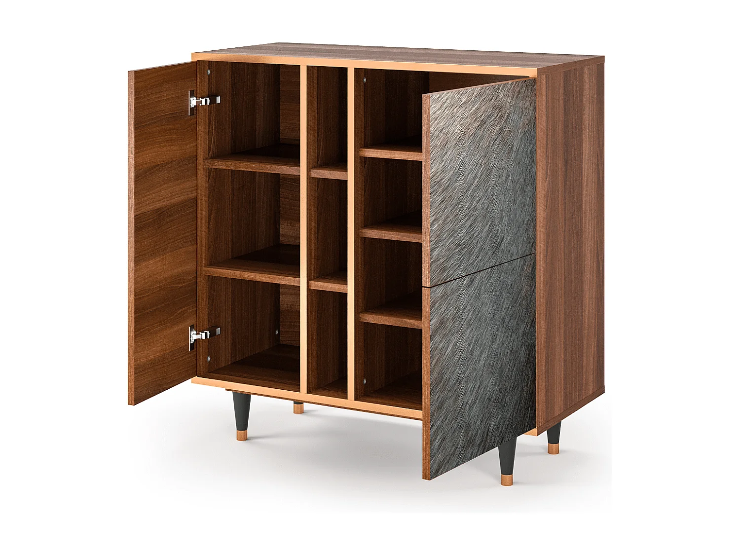 Sideboard - 94х96х41 cm - BS5 - Peanut Hair, Walnuss