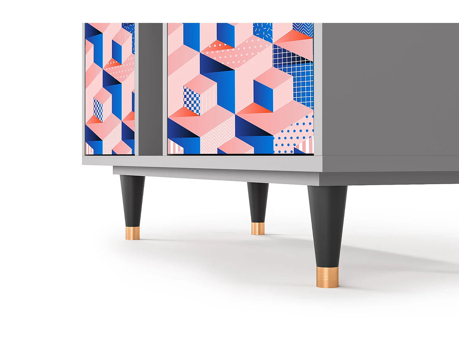 Credenza - 94х96х41 cm - BS5 - Pinky Squares, Grigio