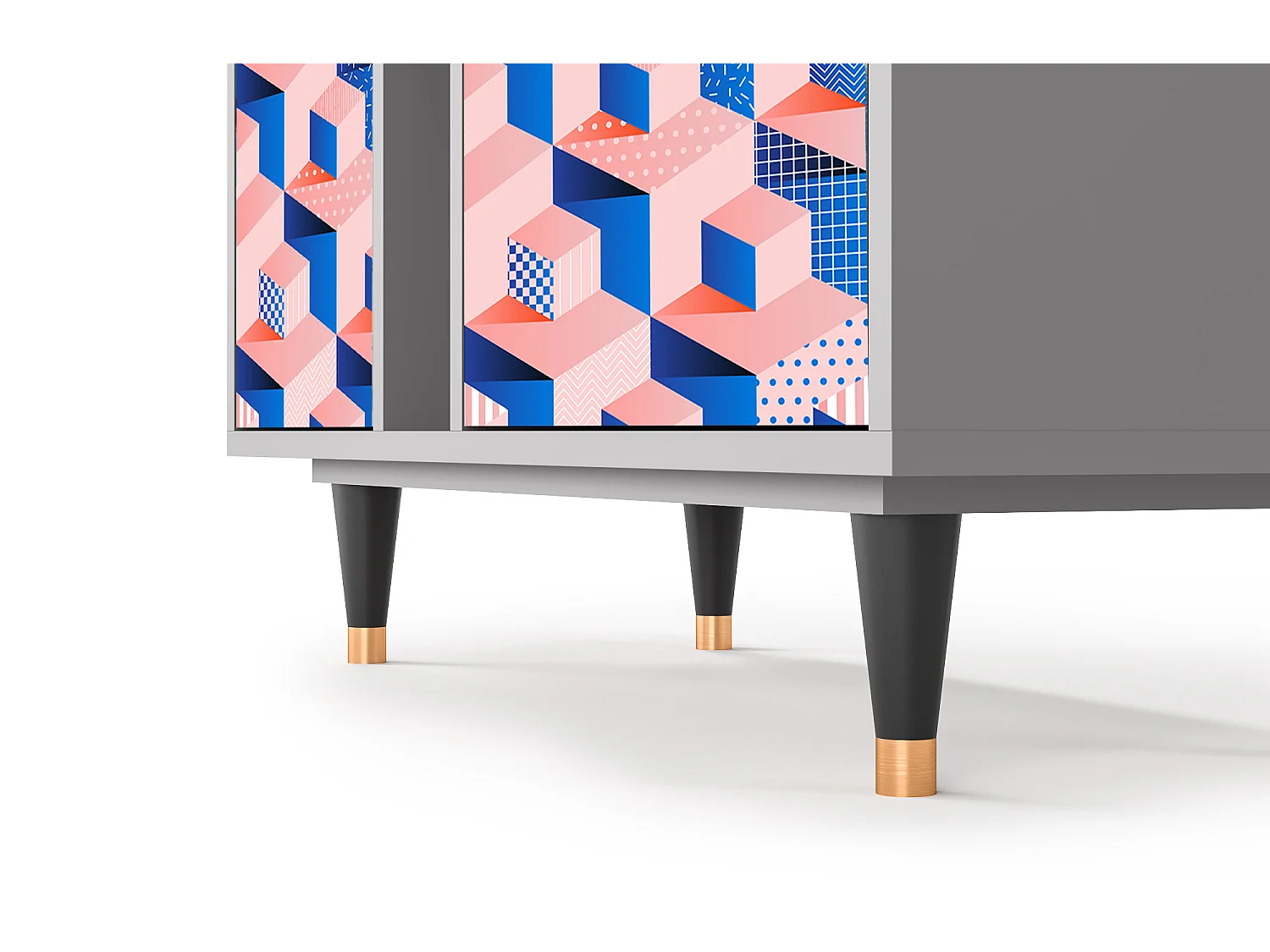 Buffet - 94х96х41 cm - BS5 - Pinky Squares, Gris