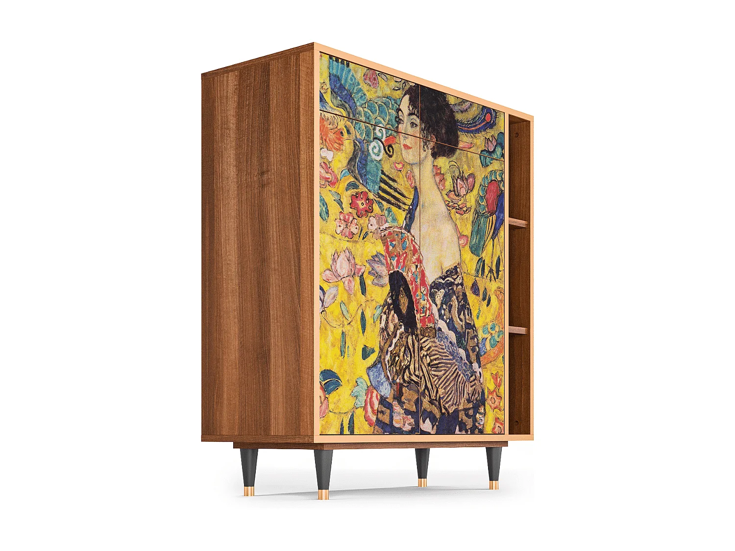 Credenza - 96х110х41 cm - BS6 - Lady with Fan by Klimt, Noce