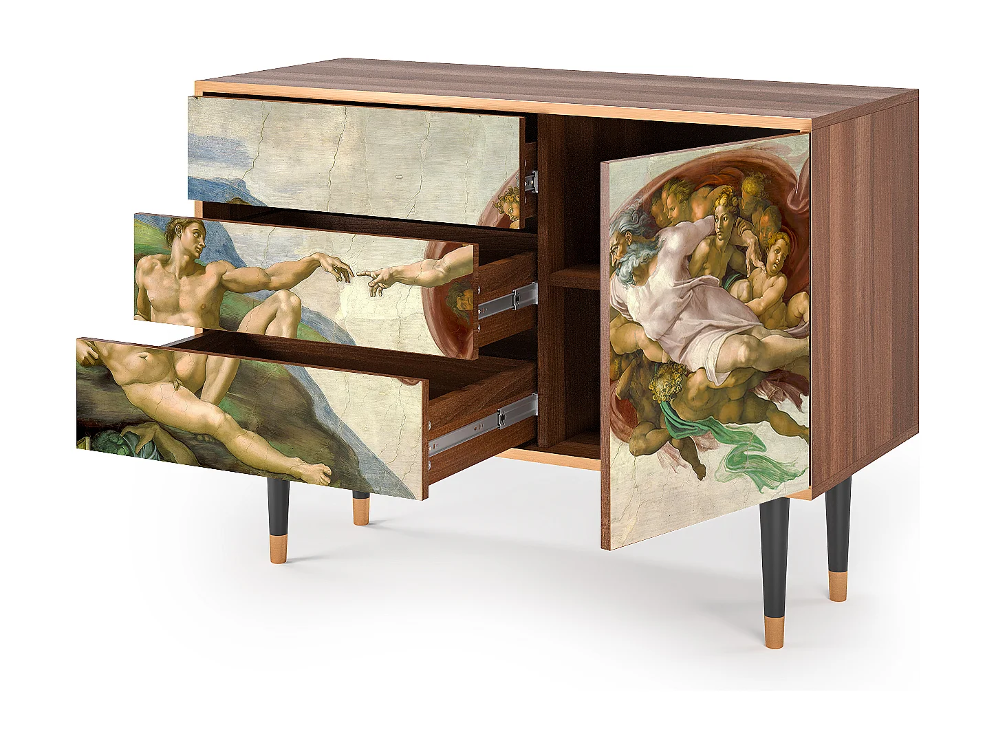 Buffet - 115х84х41 cm - S3 - The Creation of Adam, Noyer