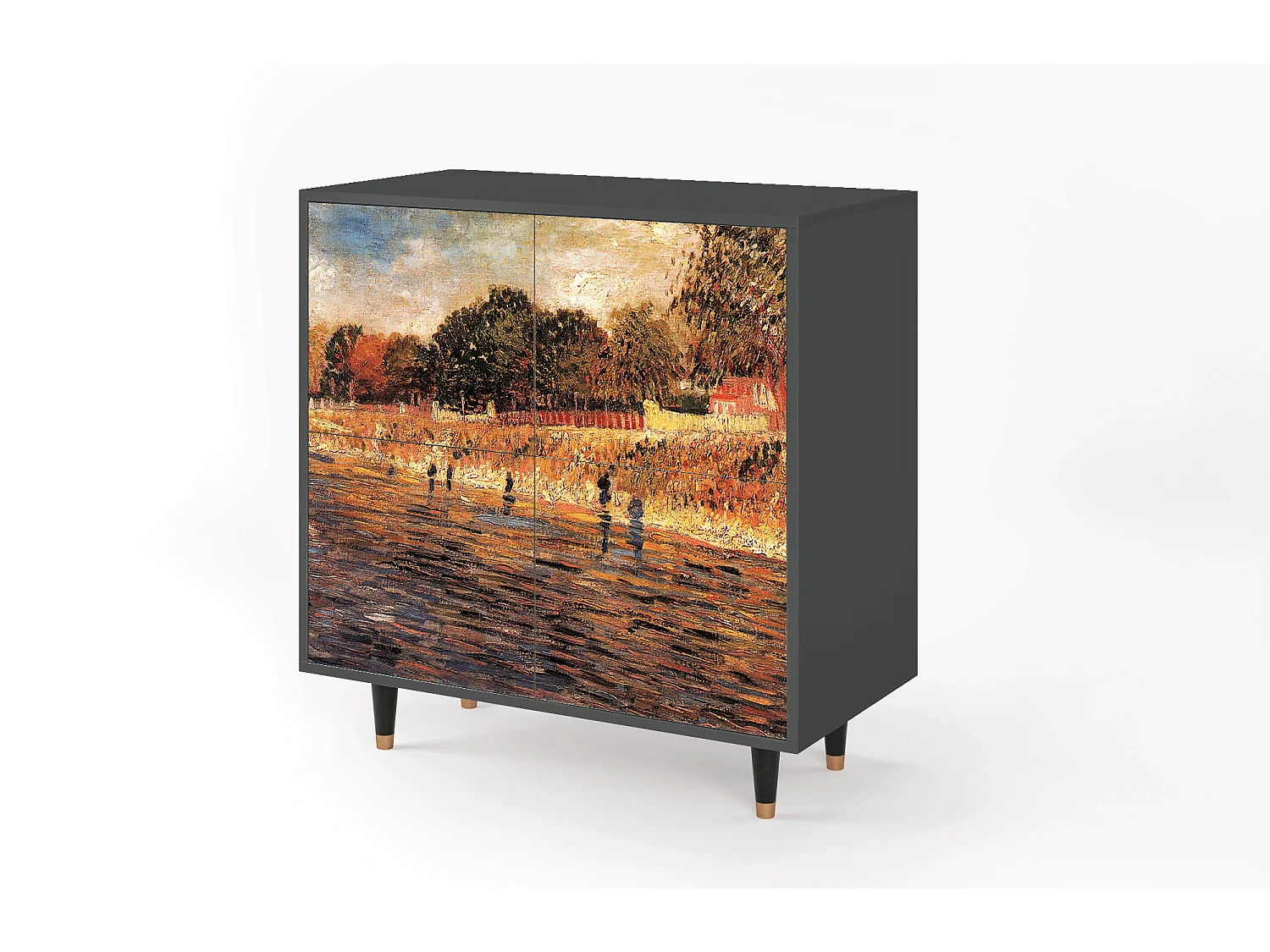 Kredens - 94x96x48 cm - BS3 - The Banks, Antracyt