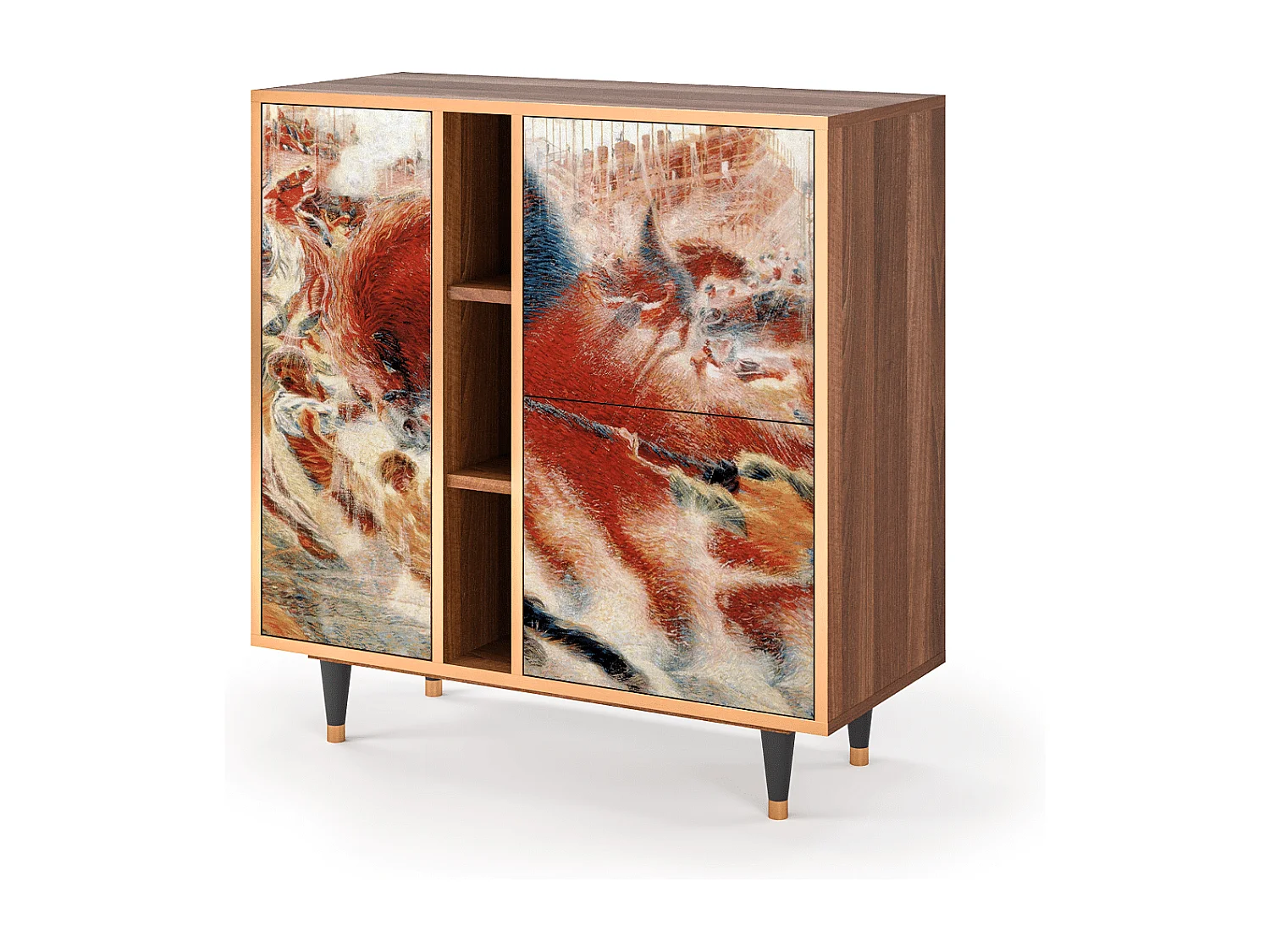 Sideboard - 94х96х41 cm - BS5 - The City Rises, Walnuss
