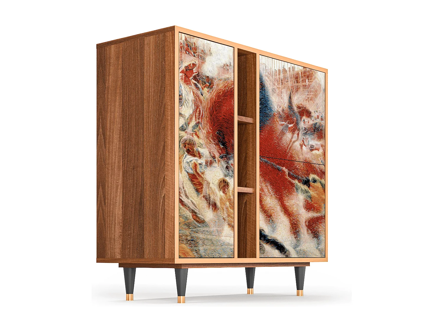 Sideboard - 94х96х41 cm - BS5 - The City Rises, Walnuss