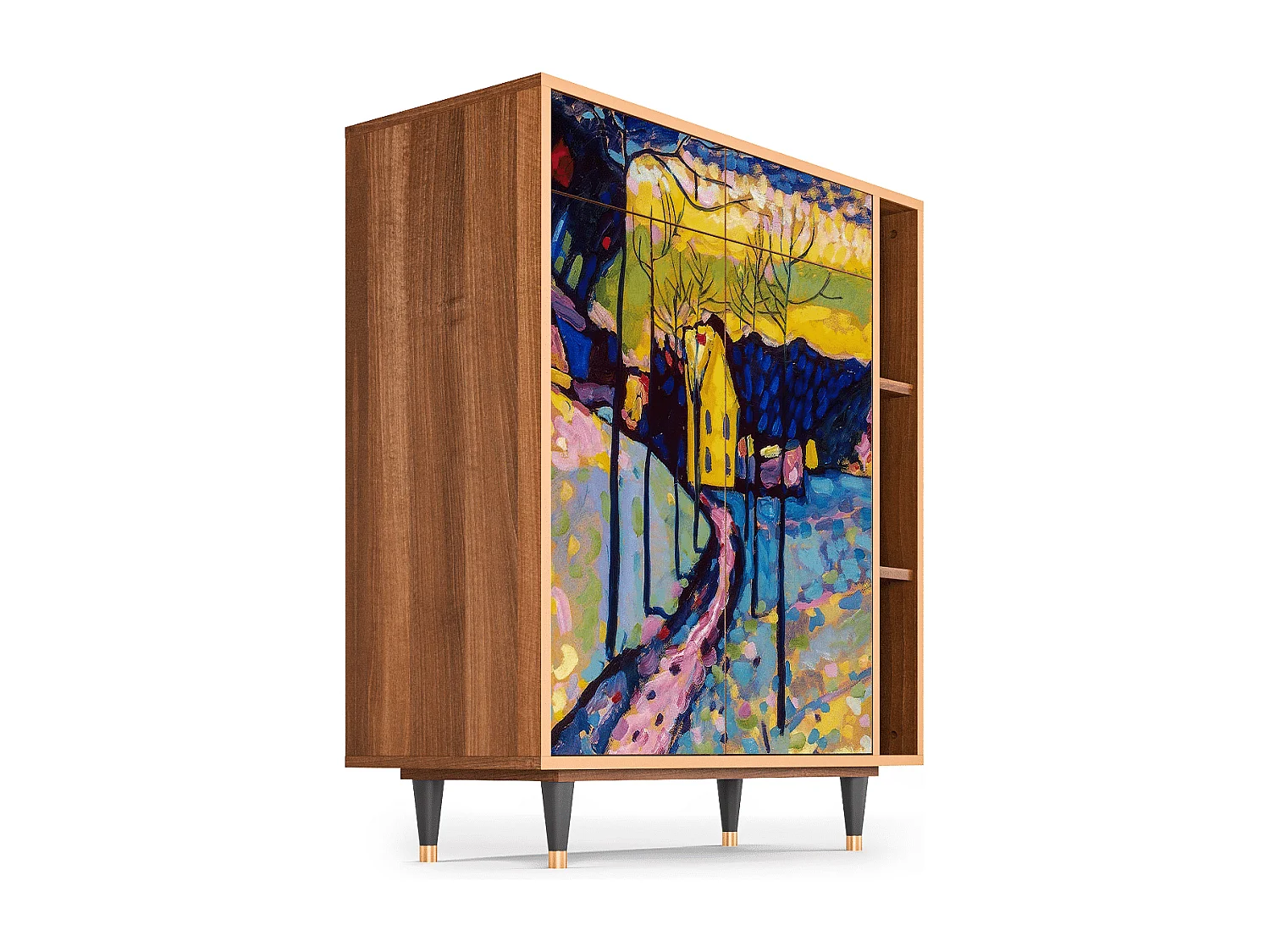 Sideboard - 96х110х41 cm - BS6 - Winter Landscape, Walnuss