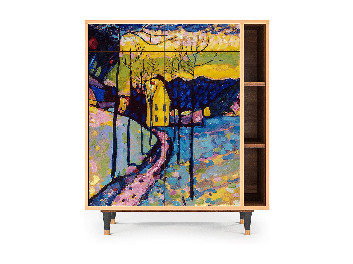 Credenza - 96х110х41 cm - BS6 - Winter Landscape, Noce