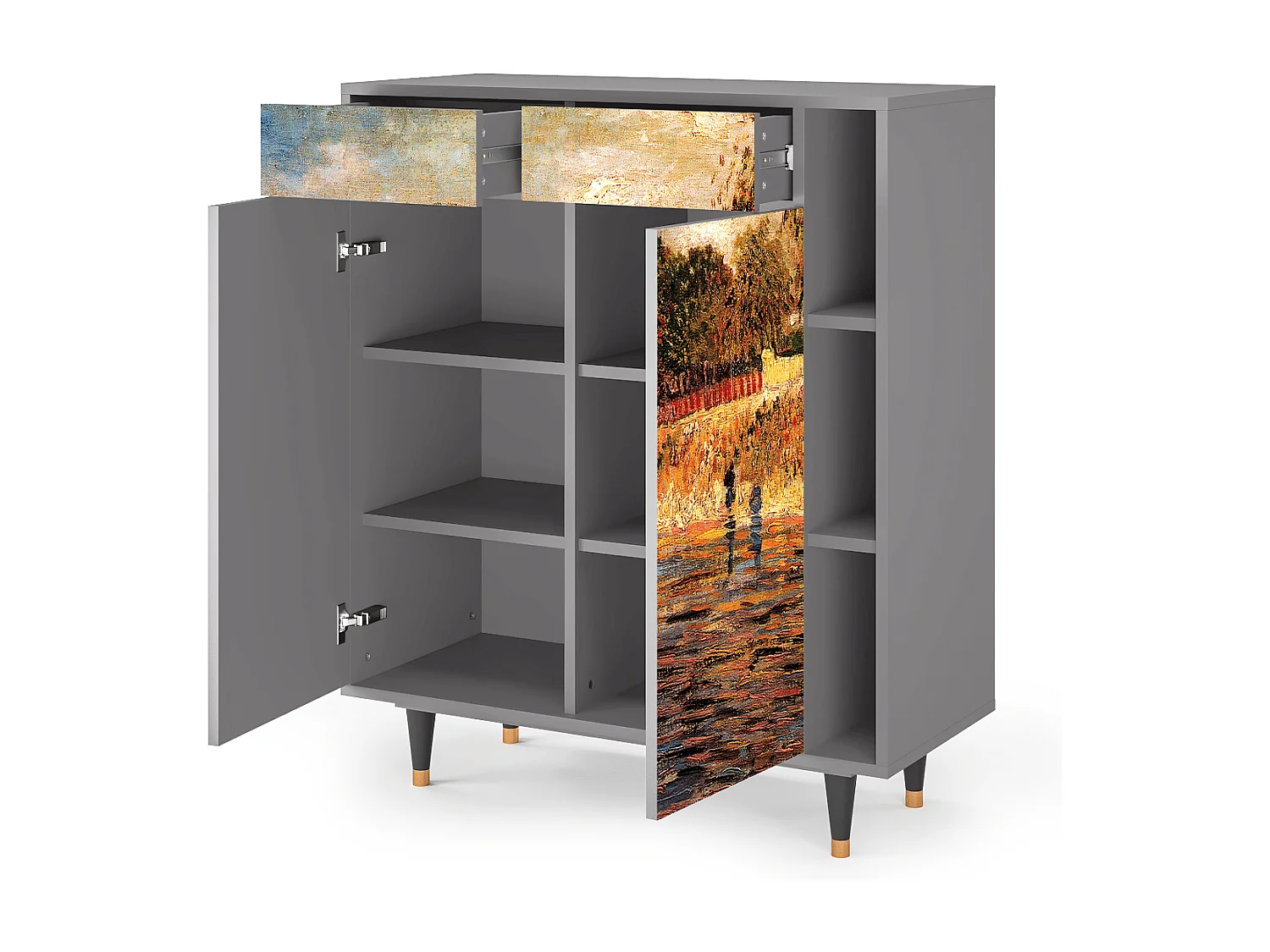 Buffet - 96х110х41 cm - BS6 - The Banks, Gris