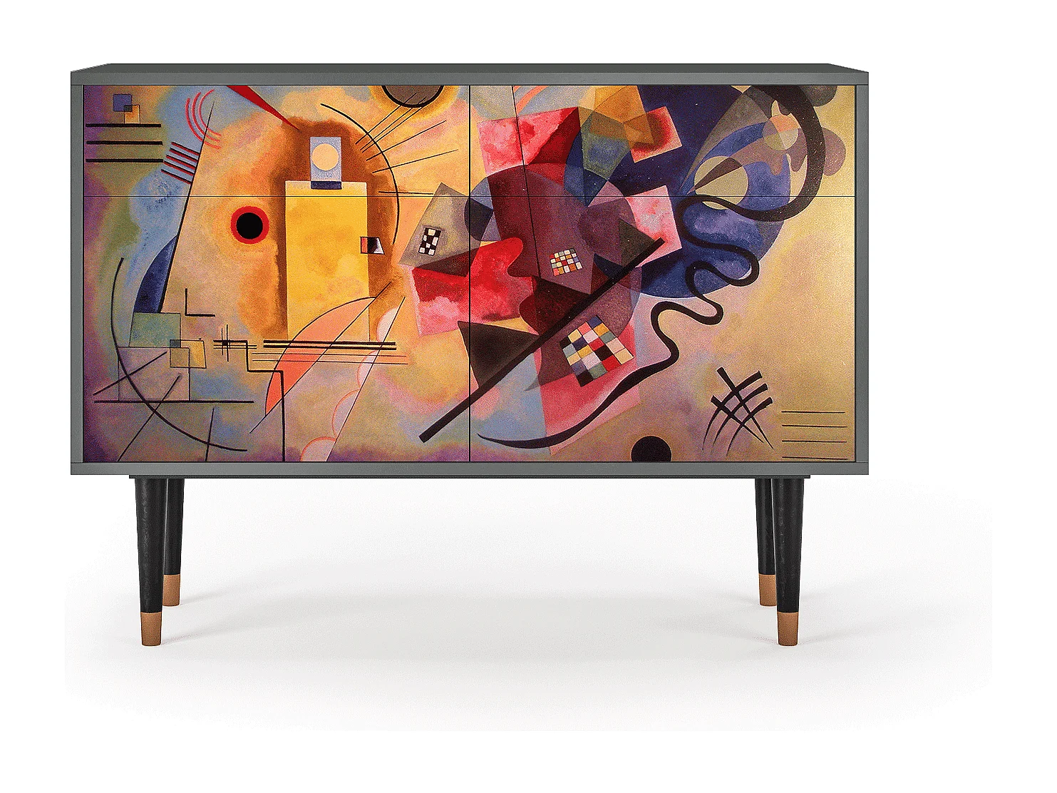 Kredens - 115x85x48 cm - BS4 - Modern Art, Antracyt