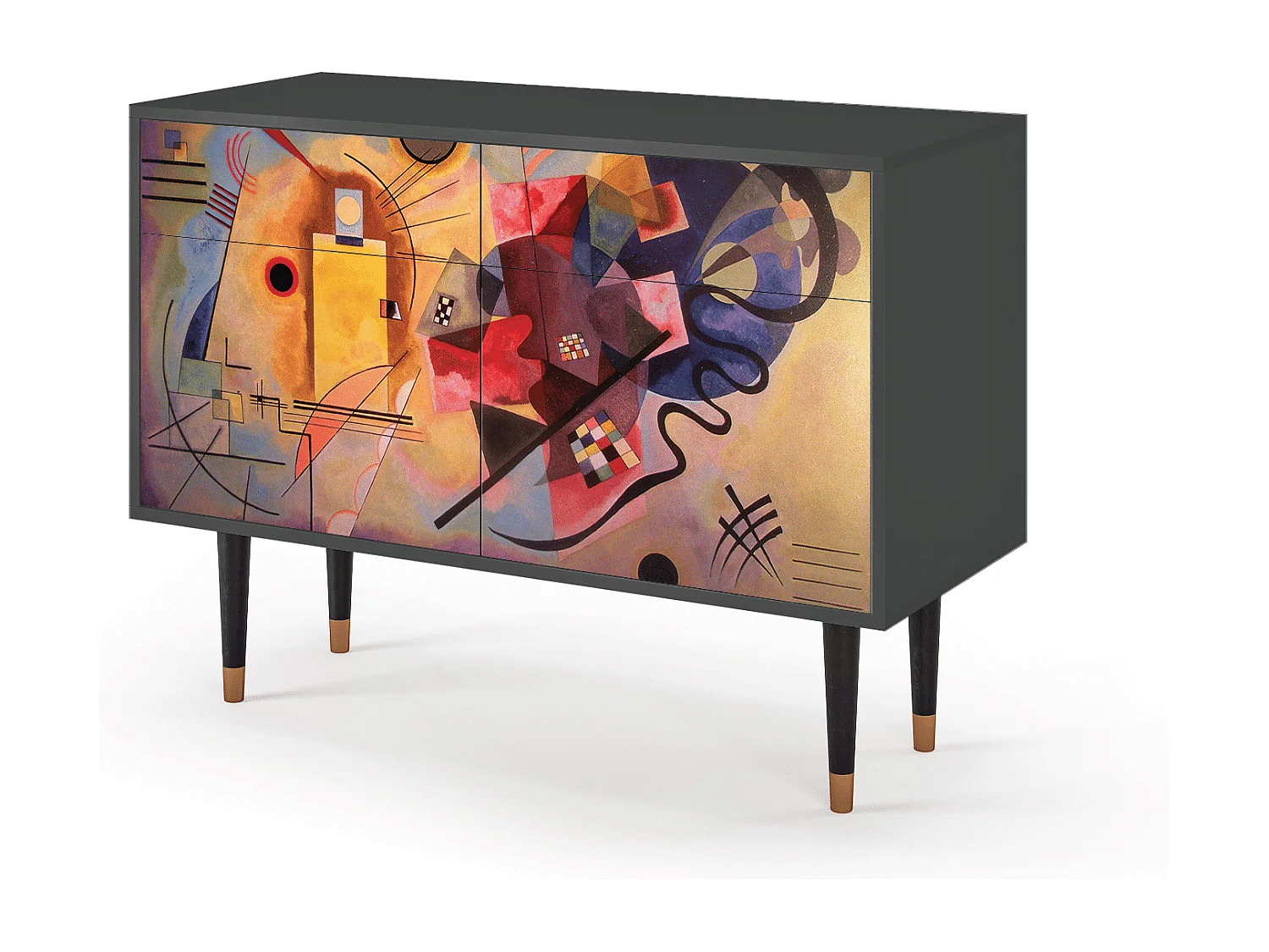 Kredens - 115x85x48 cm - BS4 - Modern Art, Antracyt