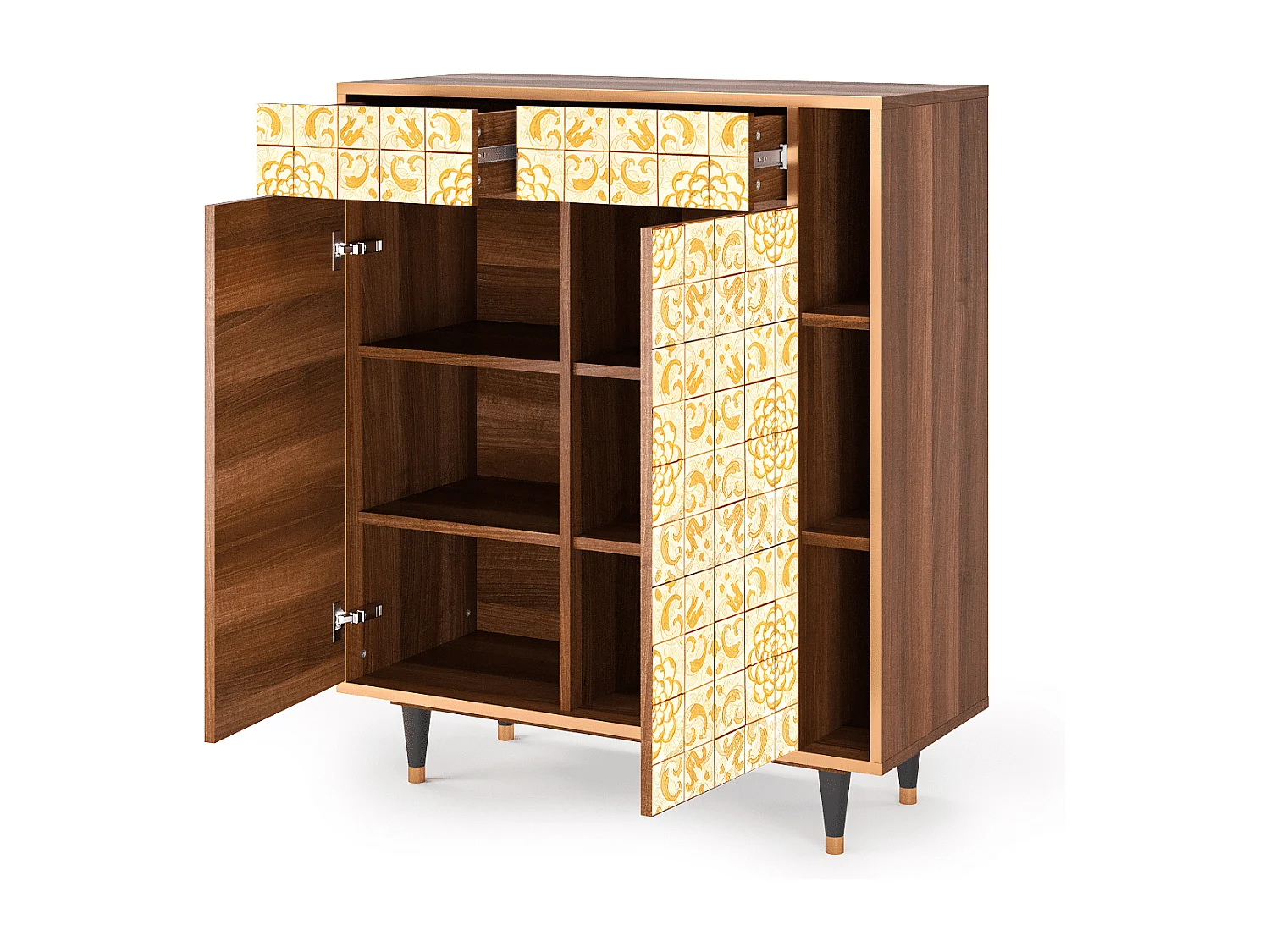 Aparador - 96х110х41 cm - BS6 - Sunshiny Tile, Nogal