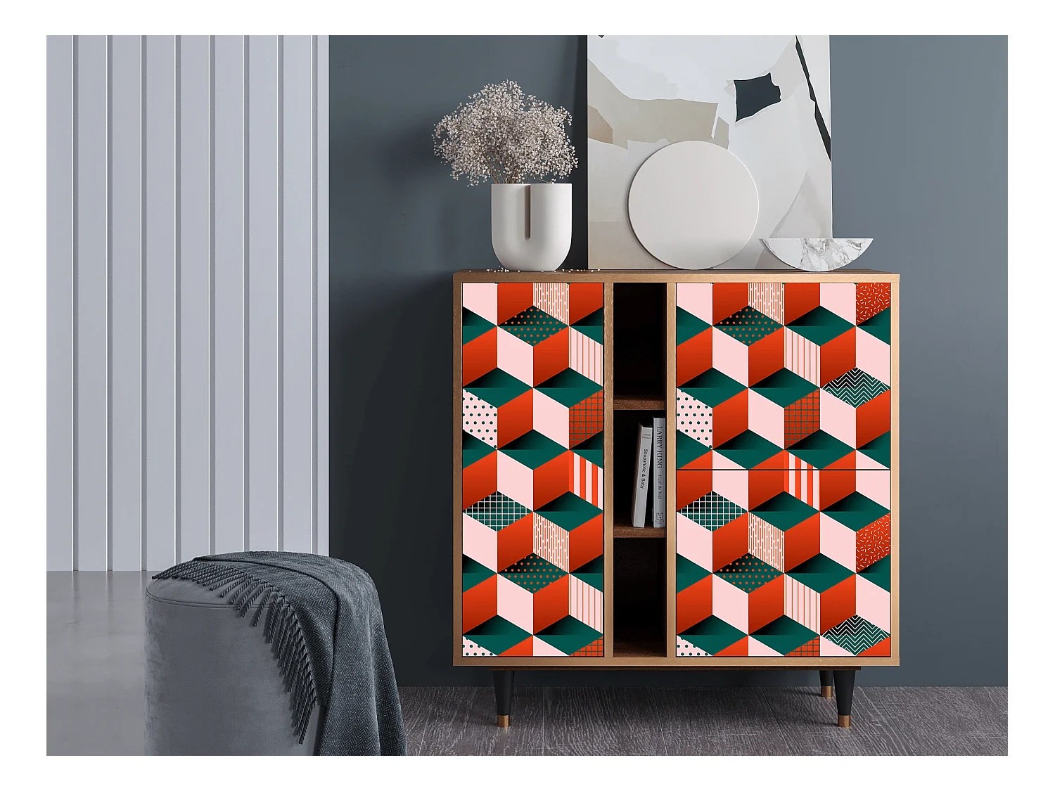 Sideboard - 94х96х41 cm - BS5 - Pepsi-Cola, Walnuss