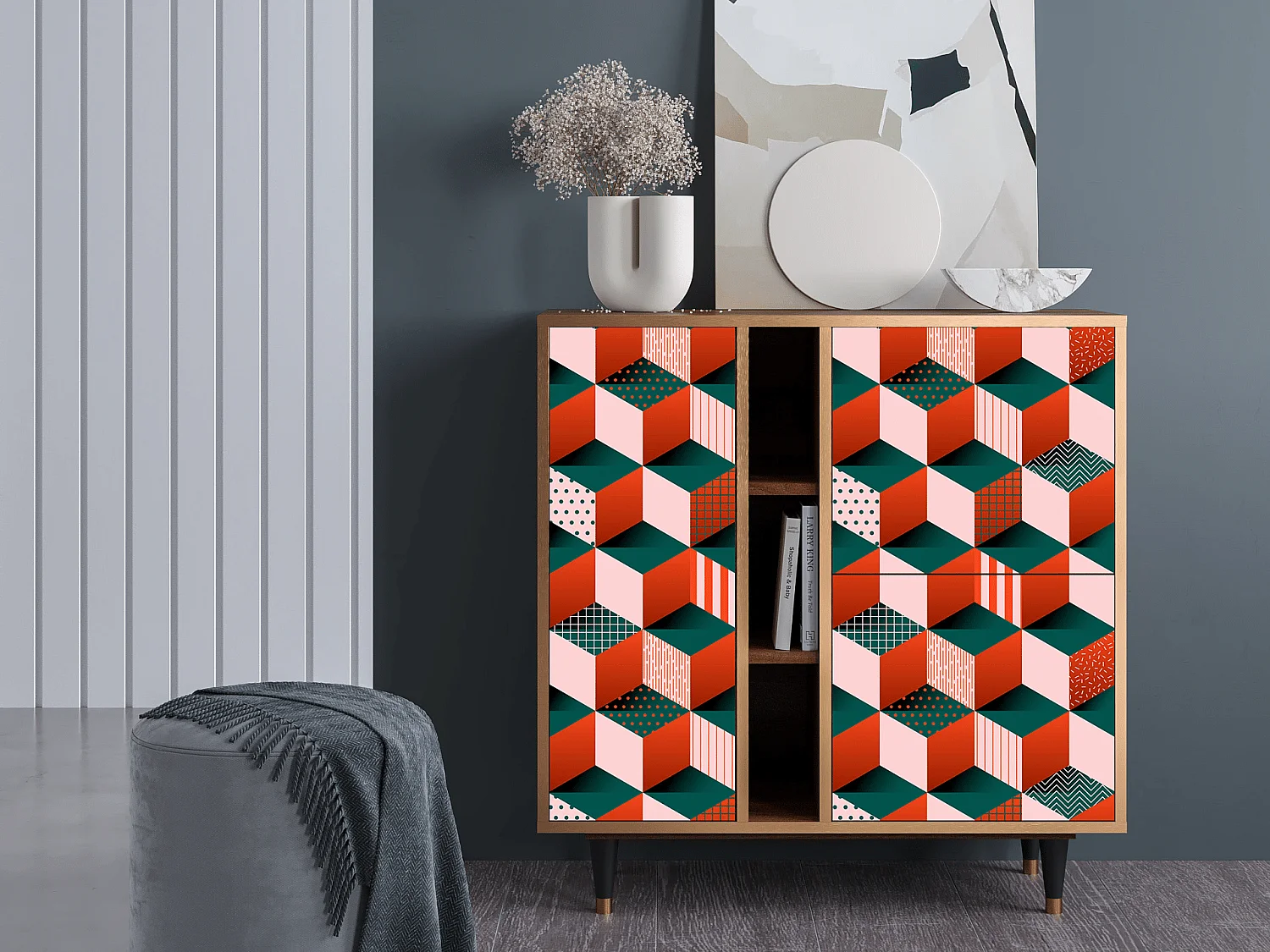 Buffet - 94х96х41 cm - BS5 - Pepsi-Cola, Noyer