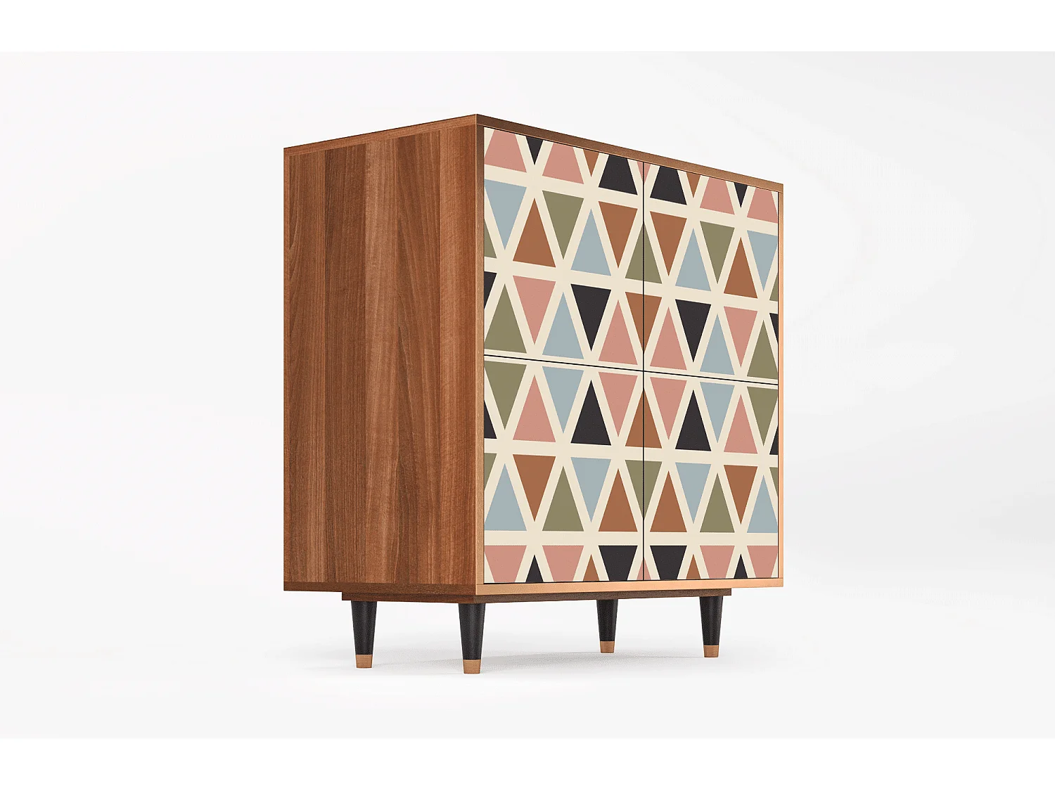 Credenza - 94x96x48 cm - BS3 - Royal Triangles, Noce