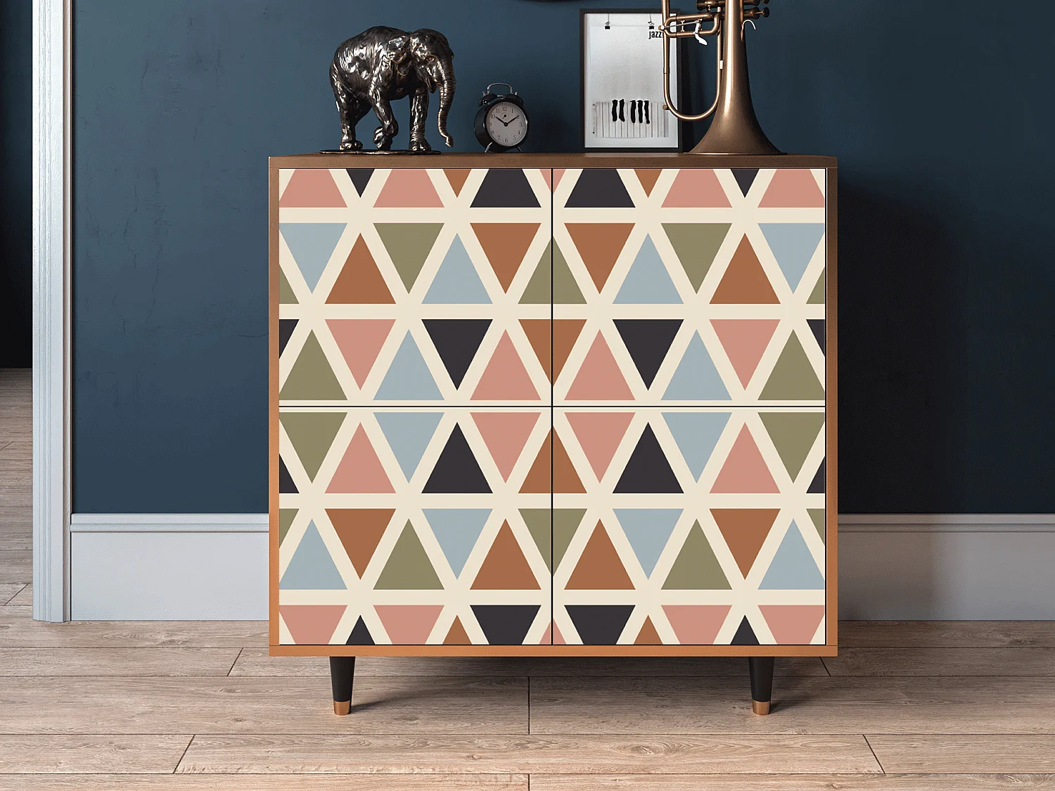 Credenza - 94x96x48 cm - BS3 - Royal Triangles, Noce