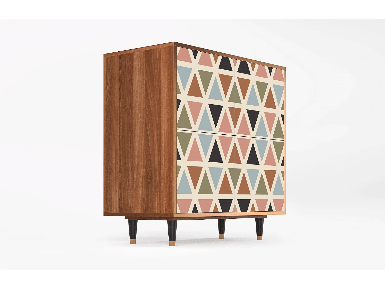 Credenza - 94x96x48 cm - BS3 - Royal Triangles, Noce