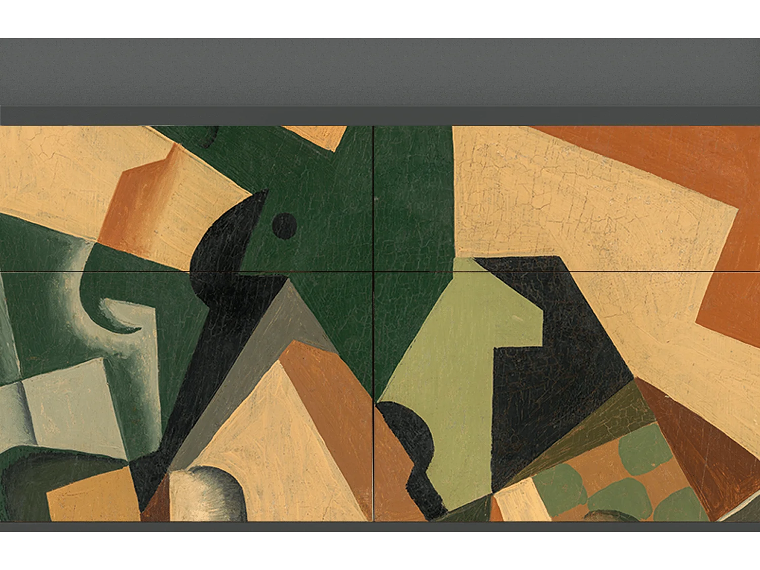 Buffet - 115x85x48 cm - BS4 - Glass and Checkerboard, Anthracite