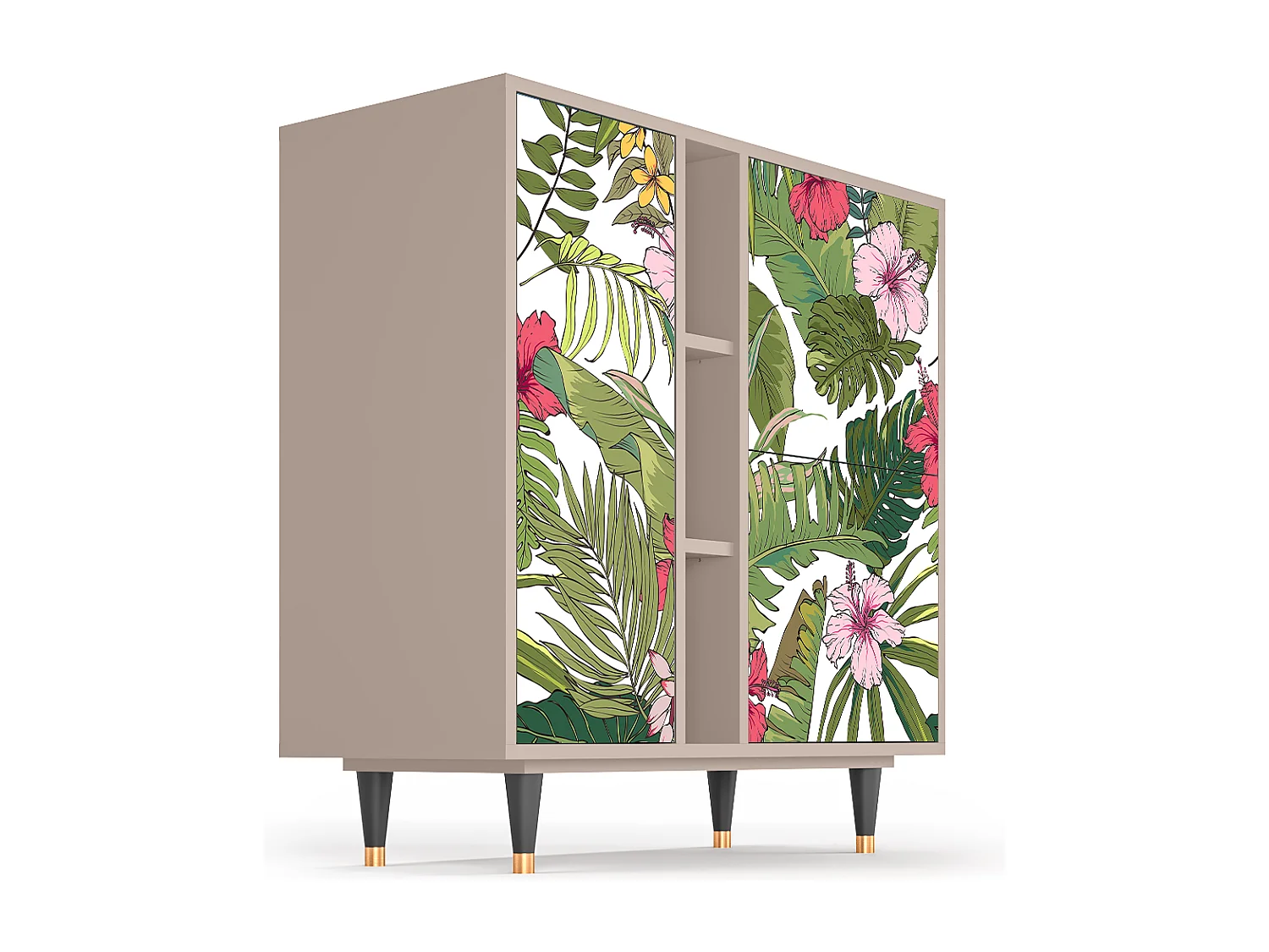 Kredens - 94х96х41 cm - BS5 - Verdant Tropics, Latte