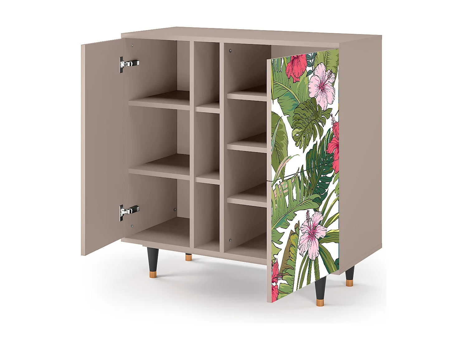 Kredens - 94х96х41 cm - BS5 - Verdant Tropics, Latte