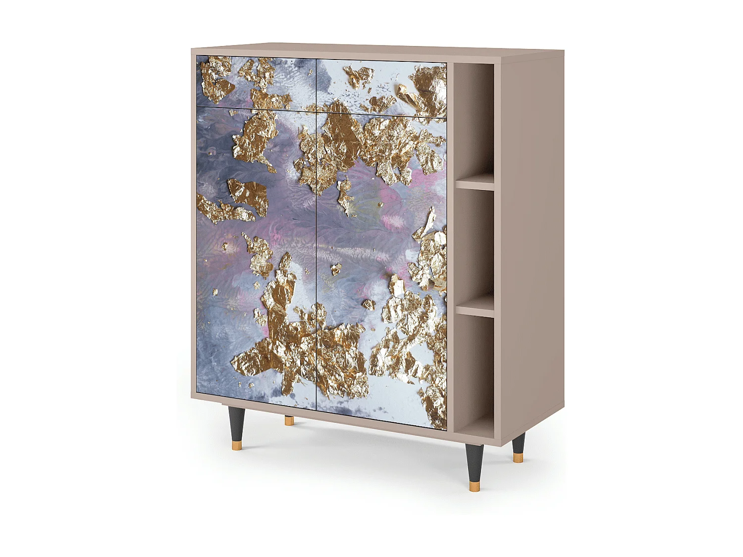 Kredens - 96х110х41 cm - BS6 - Planet Earth, Latte