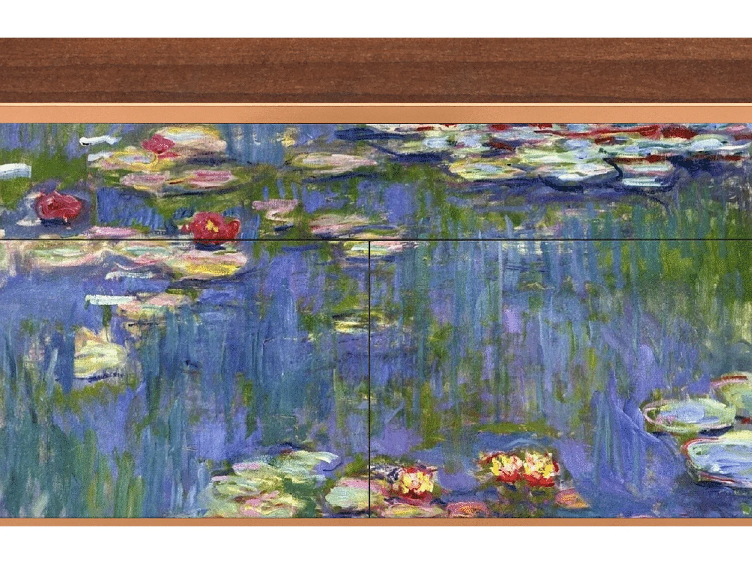 Credenza - 115x85x48 cm - BS4 - The water lily pond  , Noce