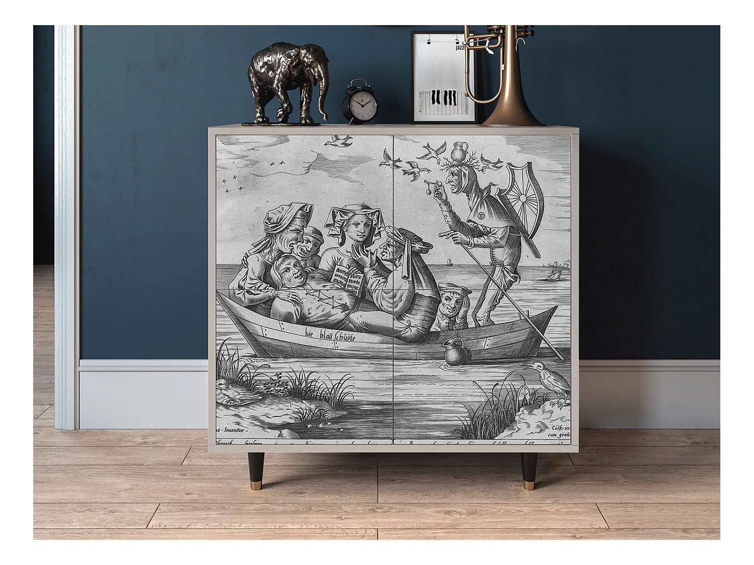 Kredens - 94x96x48 cm - BS3 - Blau Schuyte, Piaskowy
