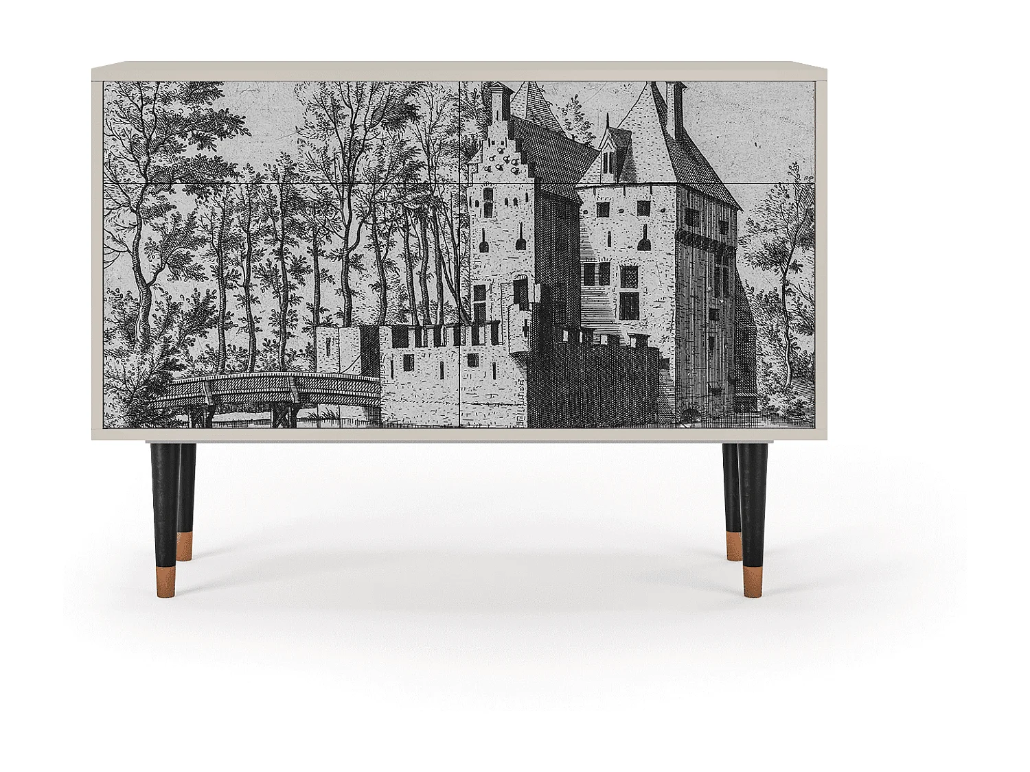 Buffet - 115x85x48 cm - BS4 - Castle with Bridge, Sable
