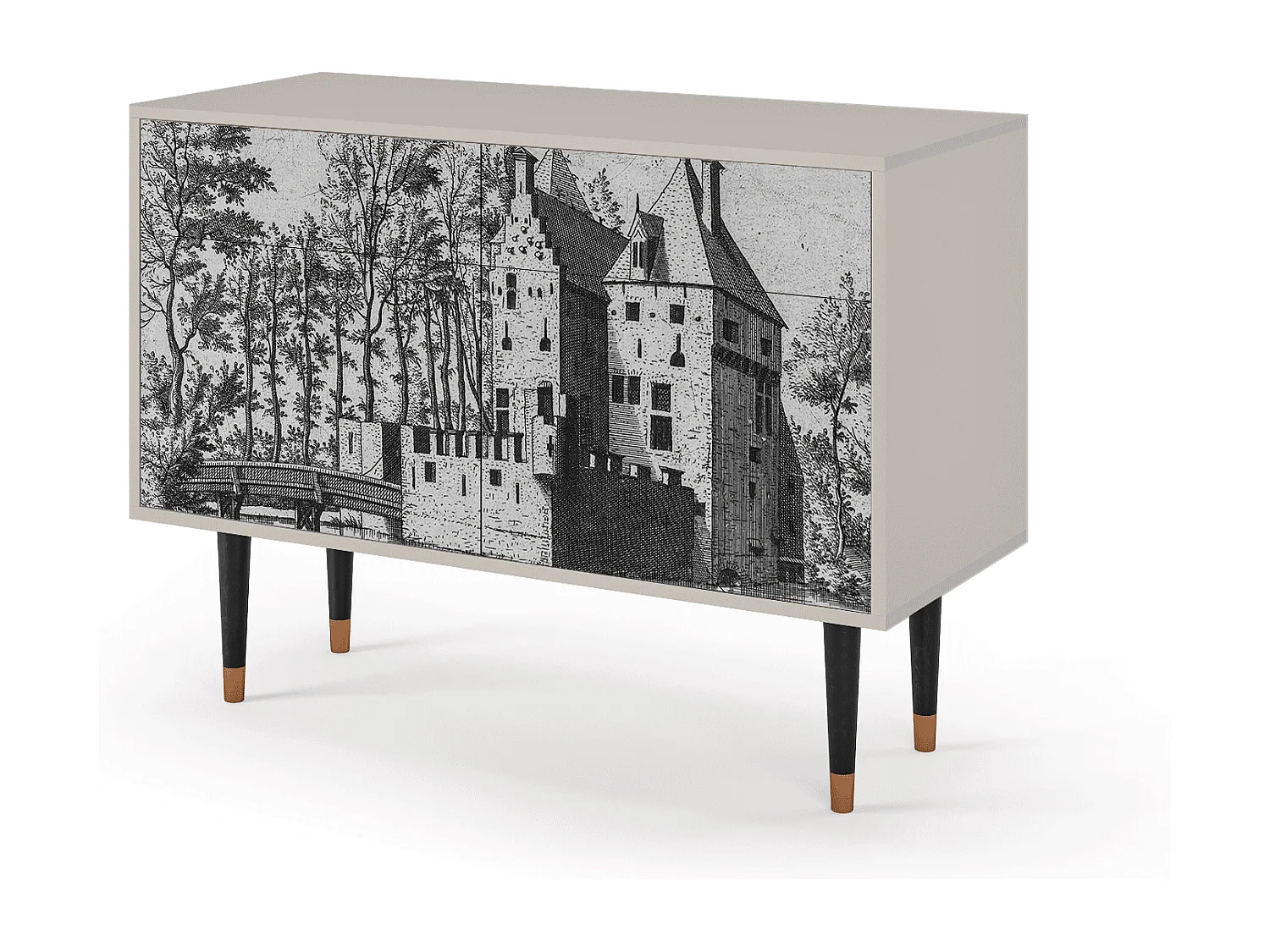 Buffet - 115x85x48 cm - BS4 - Castle with Bridge, Sable
