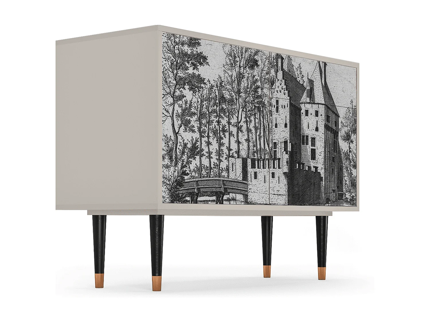 Buffet - 115x85x48 cm - BS4 - Castle with Bridge, Sable