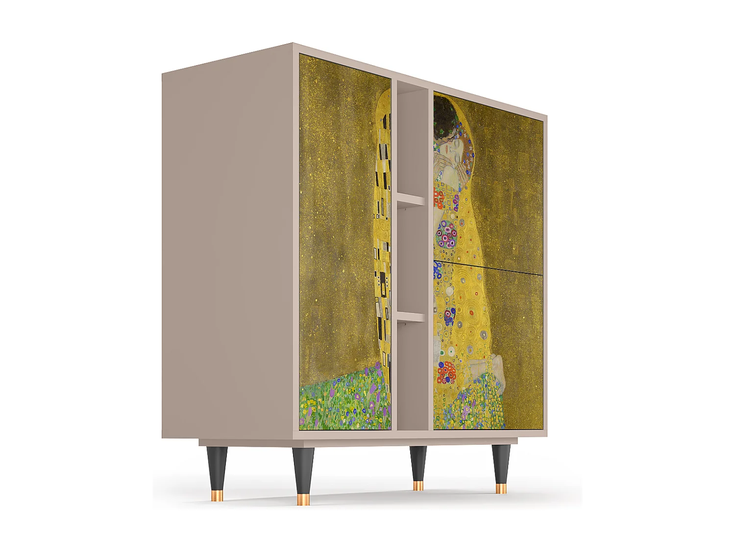 Sideboard - 94х96х41 cm - BS5 - The Kiss by Klimt , Latte