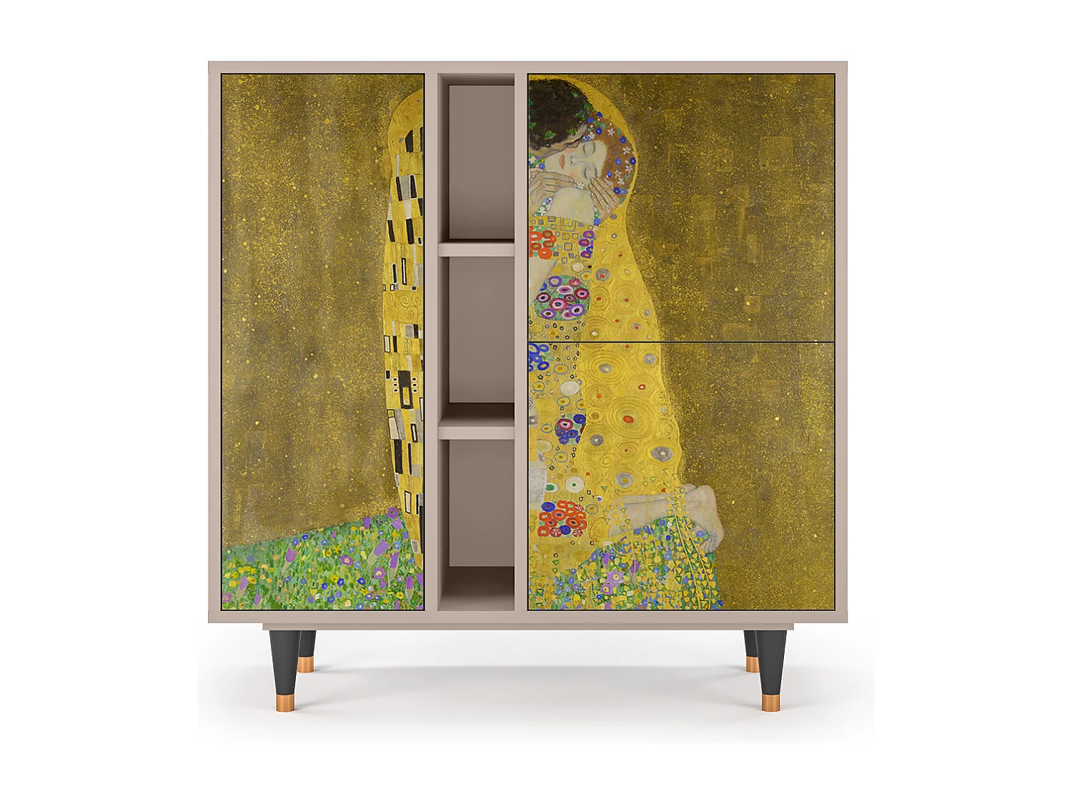 Credenza - 94х96х41 cm - BS5 - The Kiss by Klimt , Latte