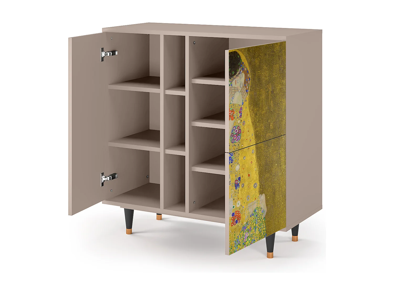 Credenza - 94х96х41 cm - BS5 - The Kiss by Klimt , Latte