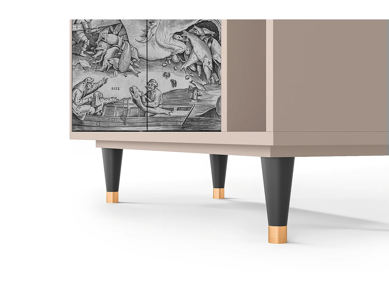 Kredens - 96х110х41 cm - BS6 - Big Fish Eat Little, Latte