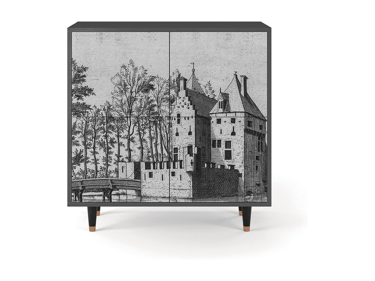 Aparador - 94x96x48 cm - BS3 - Castle with Bridge, Antracite