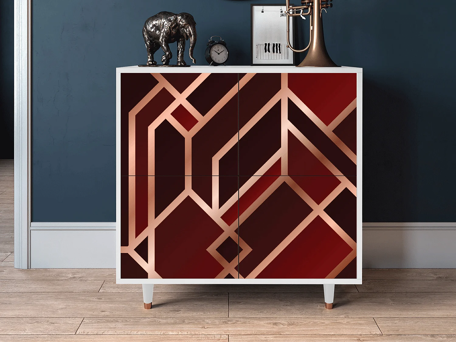 Dressoir - 94x96x48 cm - BS3 - Velvet 1920's, Wit