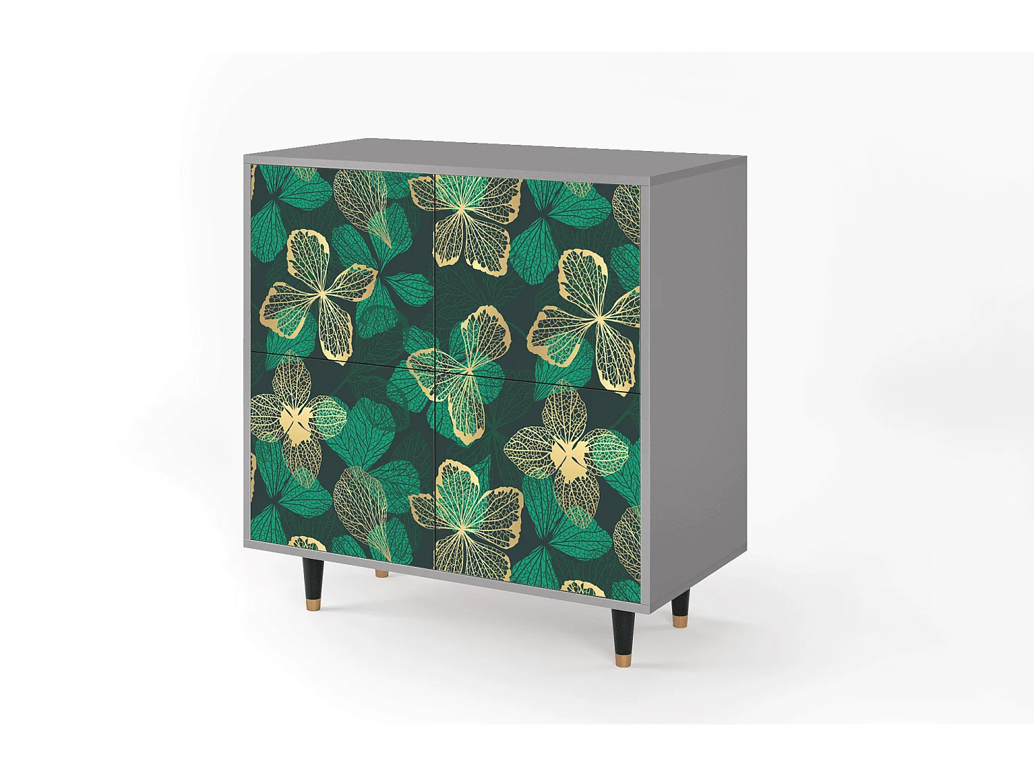 Buffet - 94x96x48 cm - BS3 - Green Flower, Gris