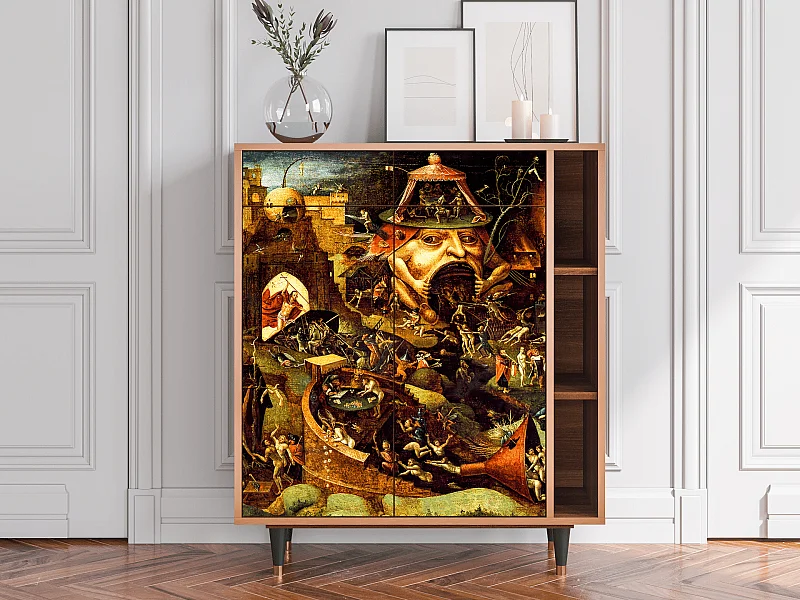 Kredens - 96х110х41 cm - BS6 - Christ in Limbo, Orzech