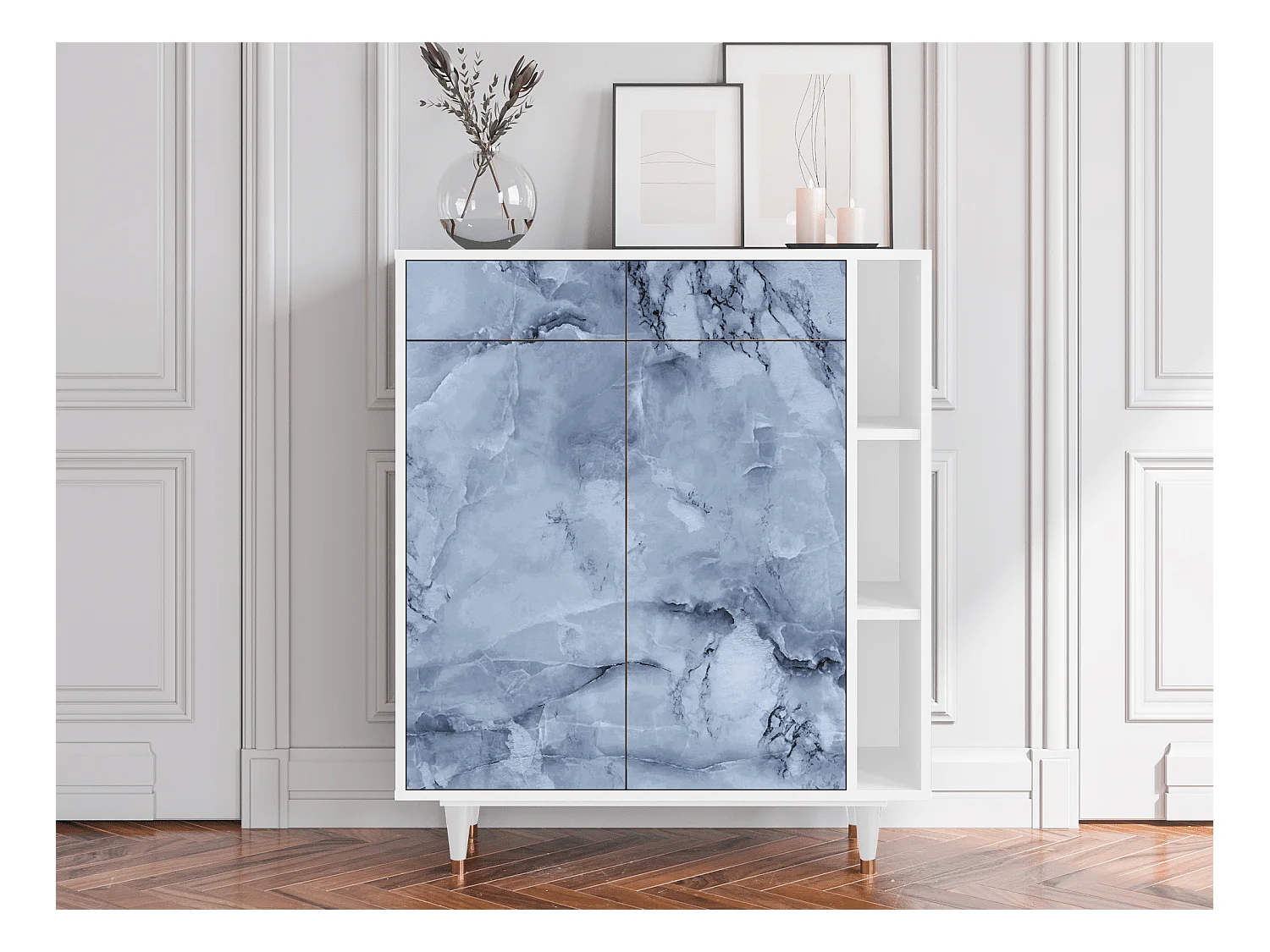 Buffet - 96х110х41 cm - BS6 - Feather Ice, Blanc