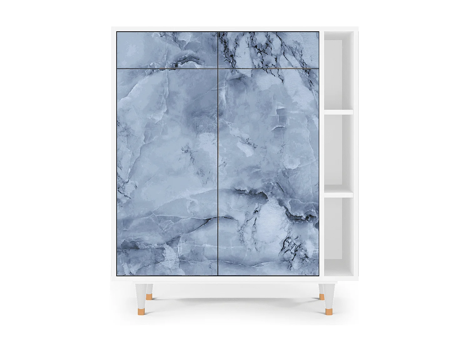 Dressoir - 96х110х41 cm - BS6 - Feather Ice, Wit