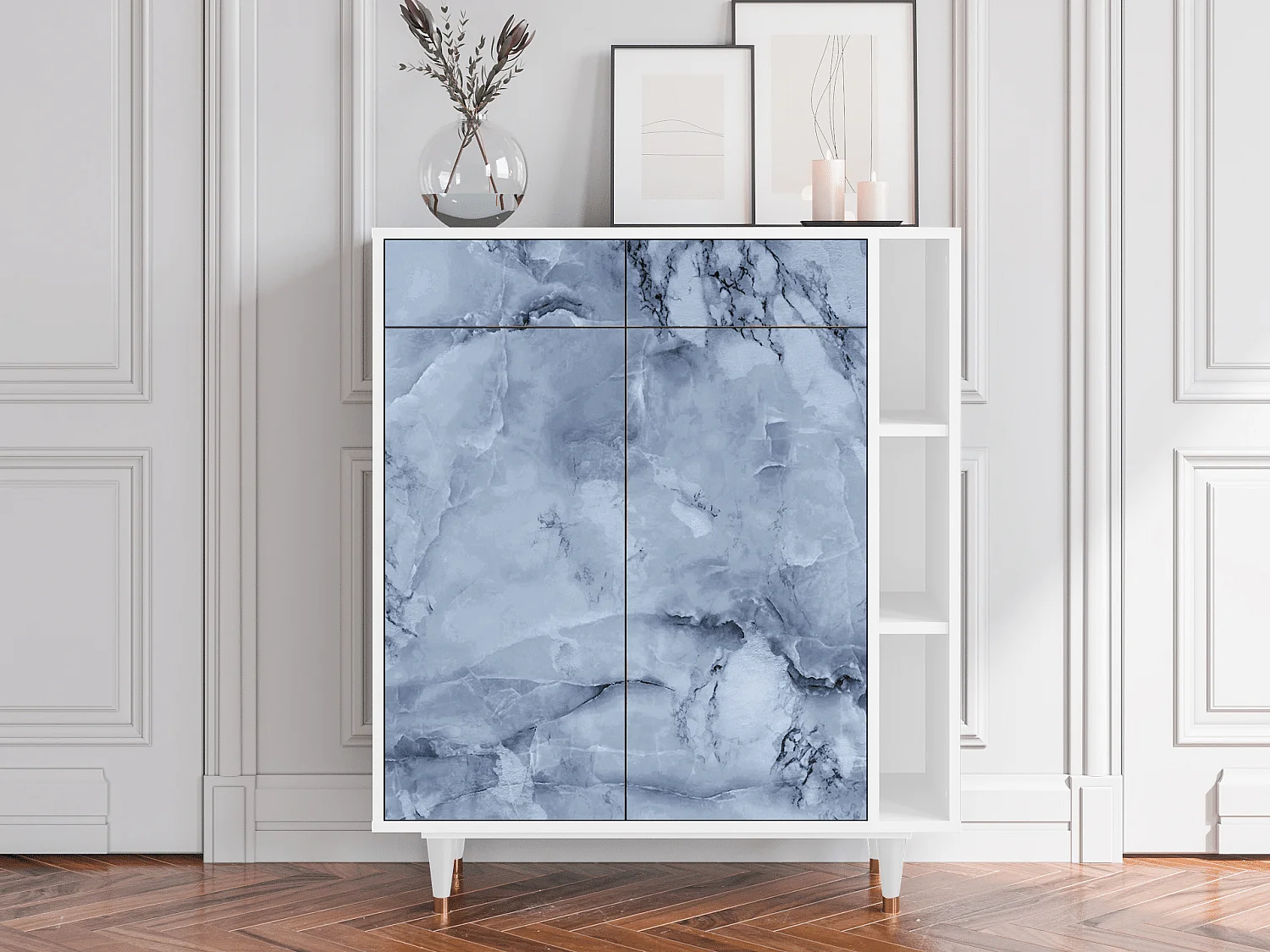 Buffet - 96х110х41 cm - BS6 - Feather Ice, Blanc